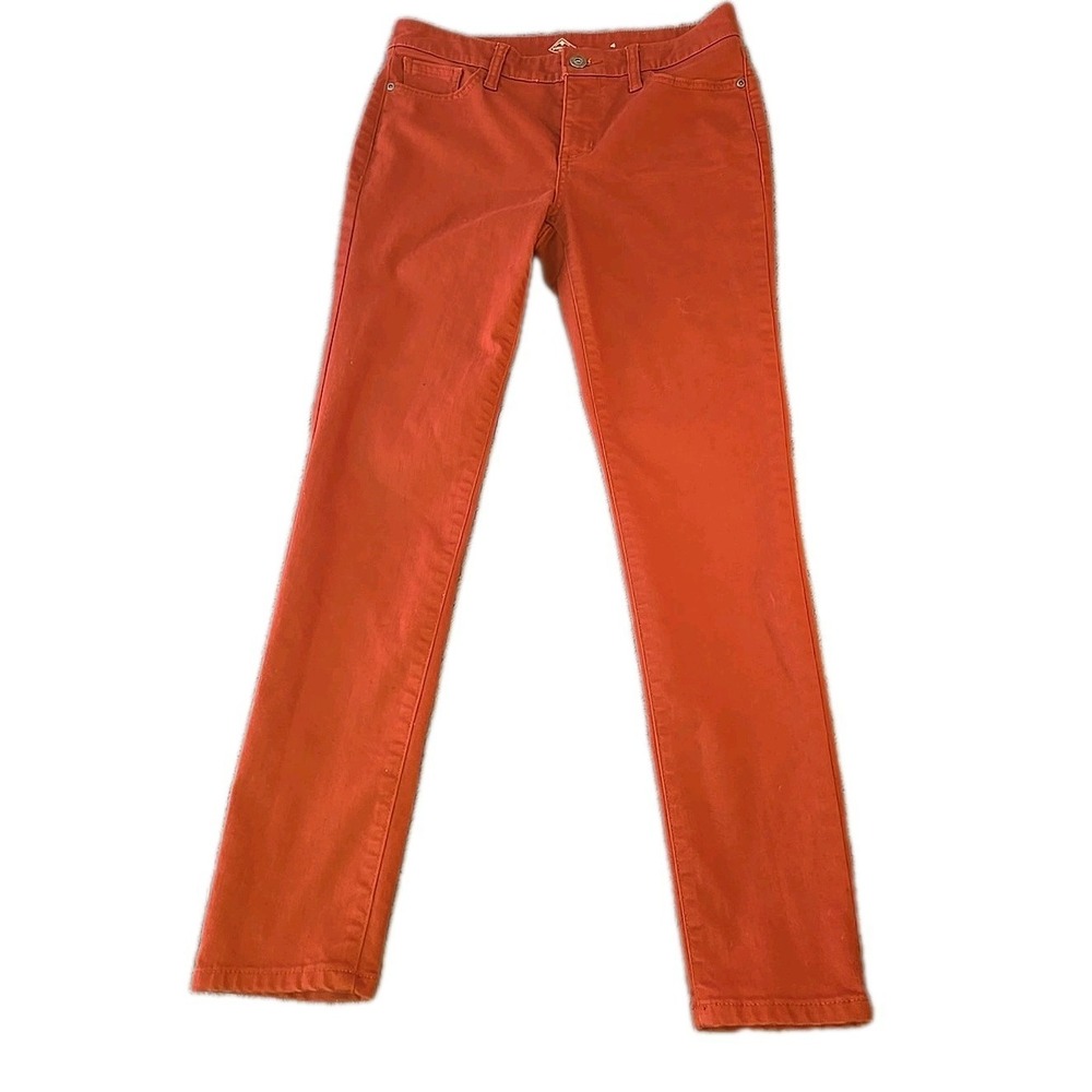 St. John's Bay Women's Red Skinny Jeans Size 4 Pockets Denim Stretch Casual